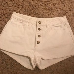 AMERICAN APPAREL  white denim shorts